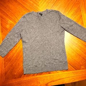 Talbots Women's Knit Sweater Pure Cashmere Size L, Grey, 3/4, Sleeve, Classic.